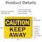 Signmission Keep Away Caution Sign, Vinyl Decal, 7in W x 5in L, 2PK OS-2PACK-CS-D-57-L-19192 - alternate 4